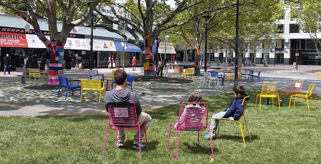 AILA's #Backyard Experiment is temporarily transforming Canberra's Garema Place.
