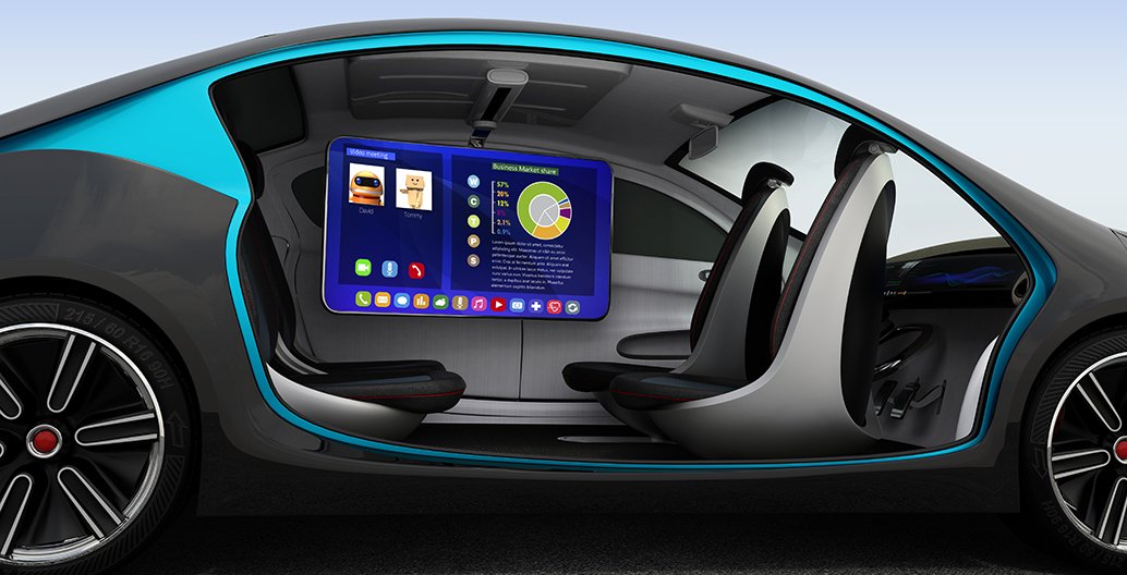 Interior of an autonomous vehicle