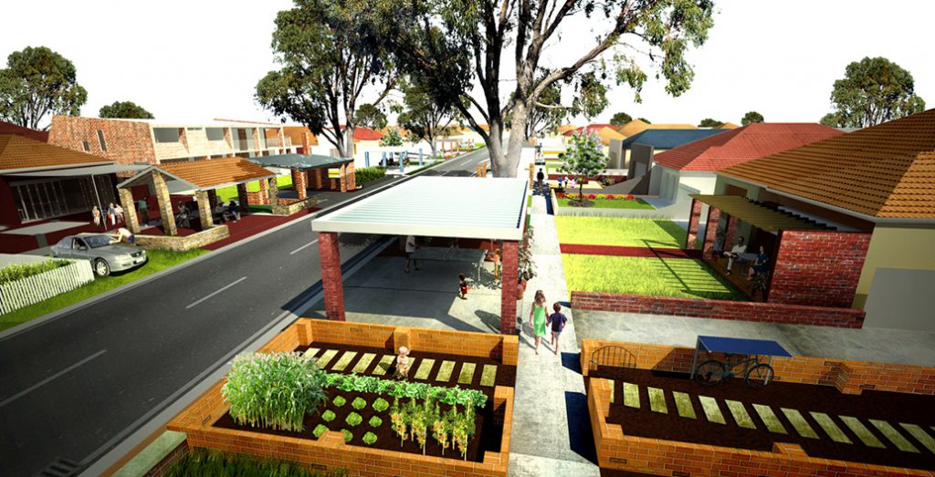 Officer Woods Architects' Civic Suburb proposal reinvents the suburban setback as an active space.