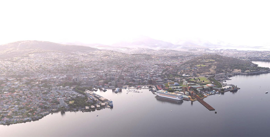 MONA's plans for Macquarie Point in Hobart, Tasmania, would see a new cultural precinct for the city.