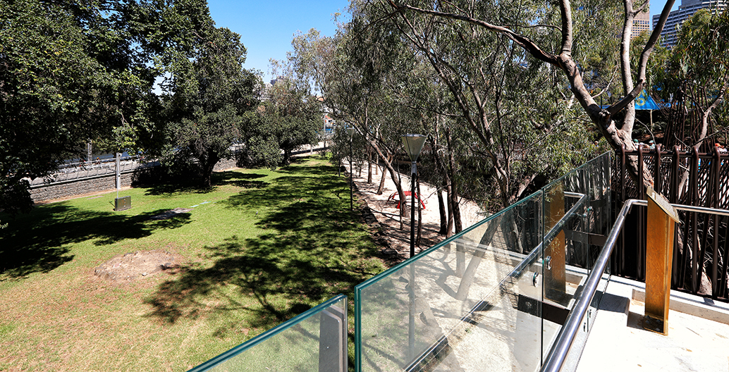 Subtle realignments in Tanderrum Bridge integrate it with the award-winning landscape of Birrarung Marr. Photo: Pete Glenane/HiVis Pictures
