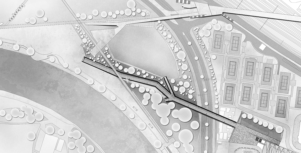 Tanderrum Bridge in plan.