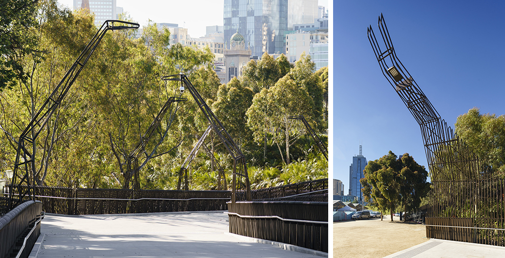 Tanderrum Bridge's material qualities recall an investment in simple public infrastructure from a previous century.