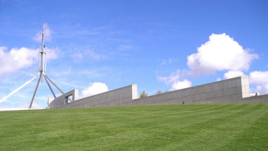 Off-limits: "defensive architecture" will be erected at Parliament House to prevent access to its lawn.