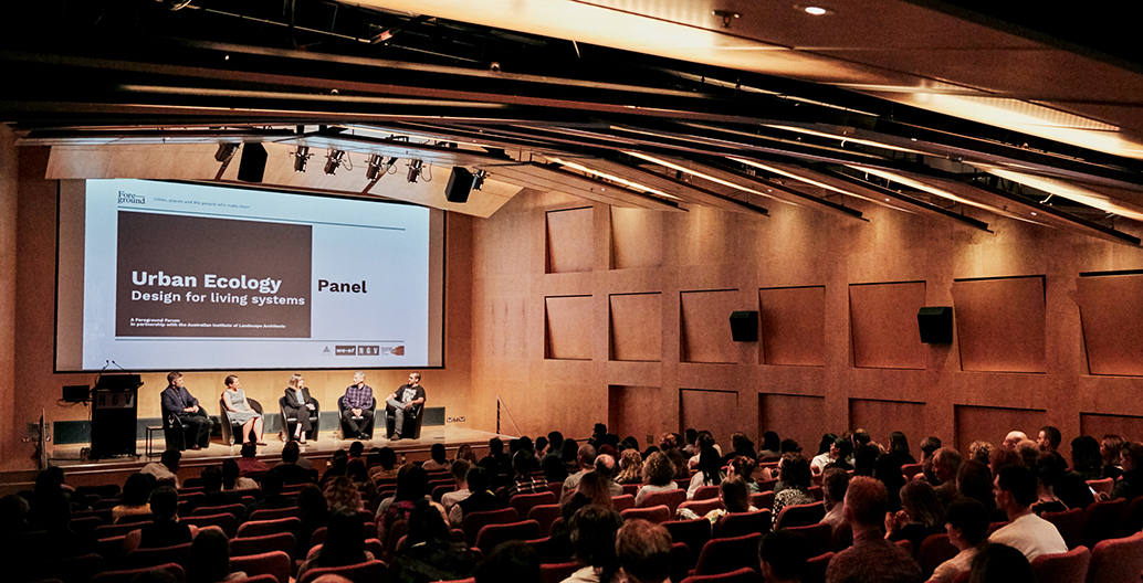 The Urban Ecology: Design for Living Systems panel at the National Gallery of Victoria.