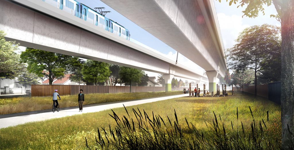 Possible open space under Melbourne's sky rail.