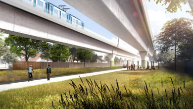 Possible open space under Melbourne's sky rail.