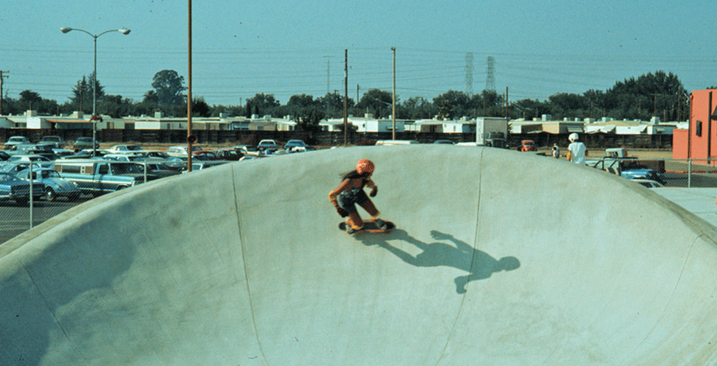 An vintage image from a skate-meet in '70s California.