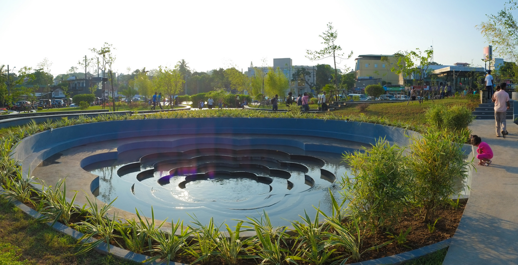 An urban wetlands park in Nugegoda, Sri Lanka.