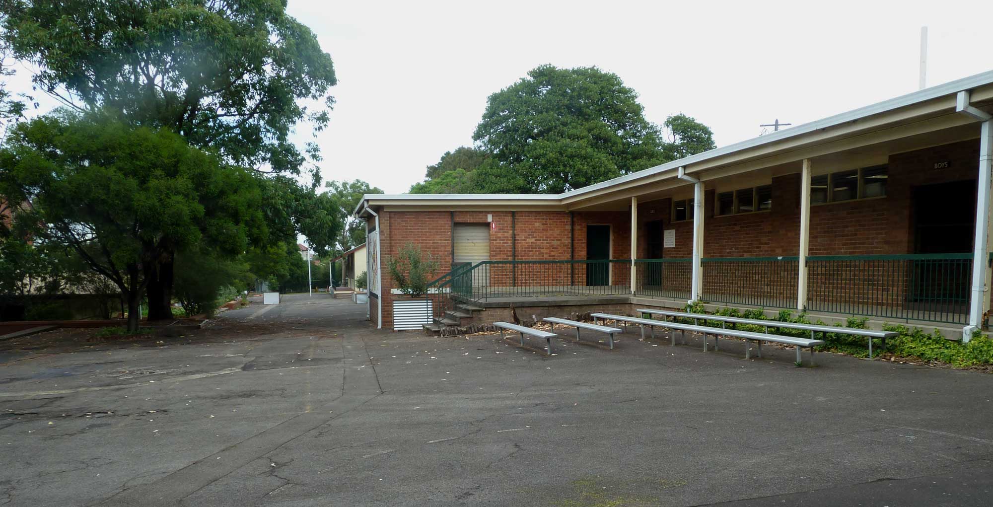 The barren courtyard in need of revitalisation.