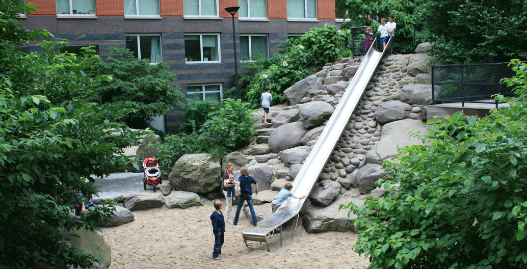 Teardrop Park Playground, New York. Image: Linda Corkery.