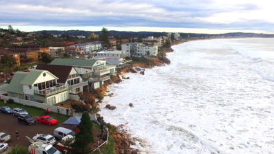 Storm surge damage in Collaroy, NSW (2016). Image: Damian Shaw.
