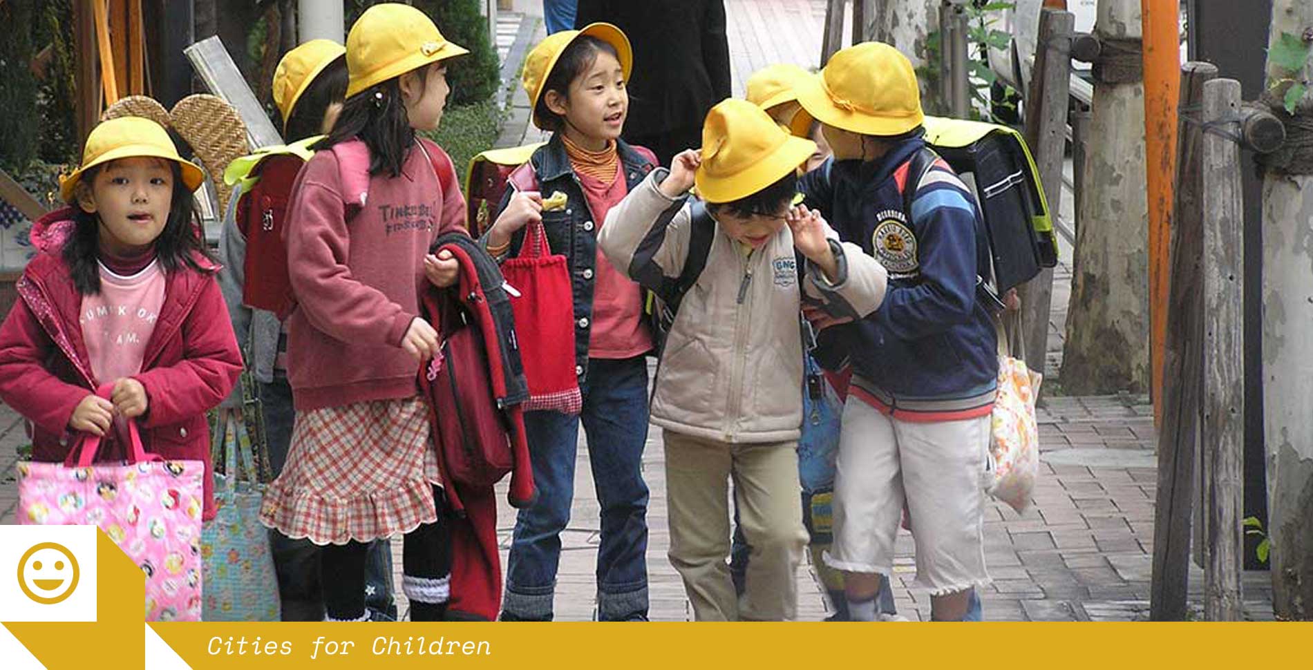 Children walk through Tokyo independently.