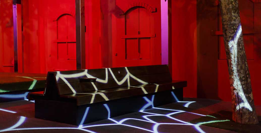 Seating and lighting turns what was once a hostile laneway into a place for gathering. Photo: Playstreet