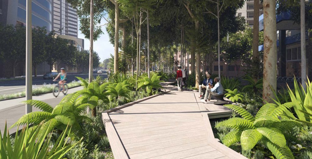 The proposed City Rd rainforest in Melbourne's Southbank.