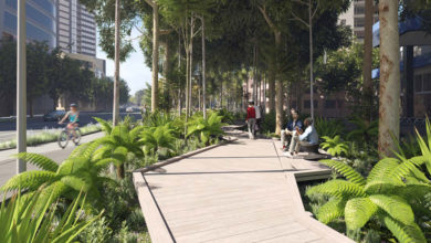 The proposed City Rd rainforest in Melbourne's Southbank.