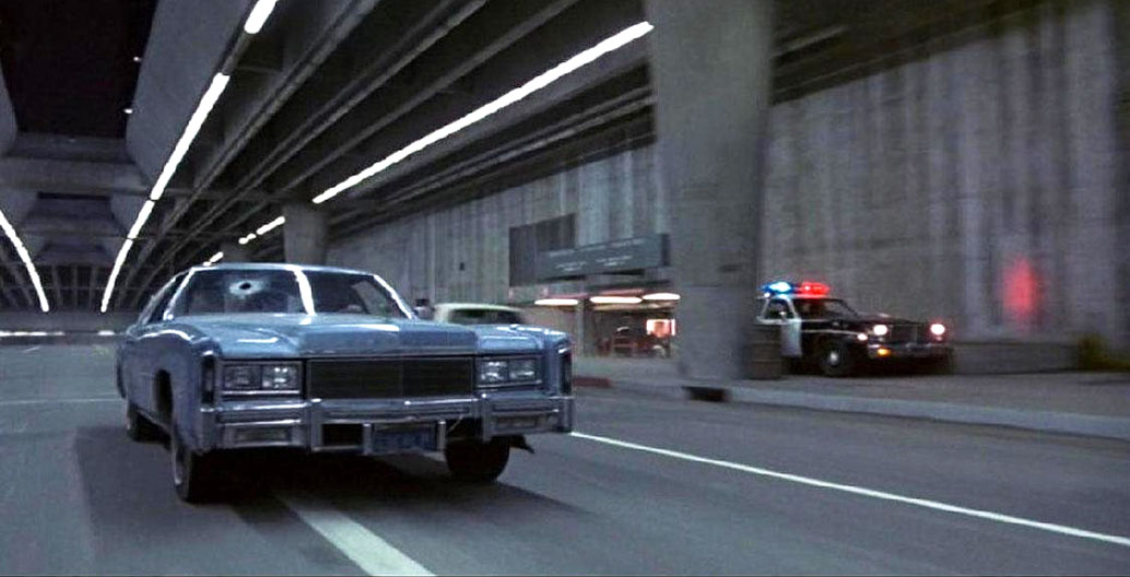 Lower Grand Ave in downtown LA as seen in ‘The Terminator’ (1984). Image: Tony Hoffarth.