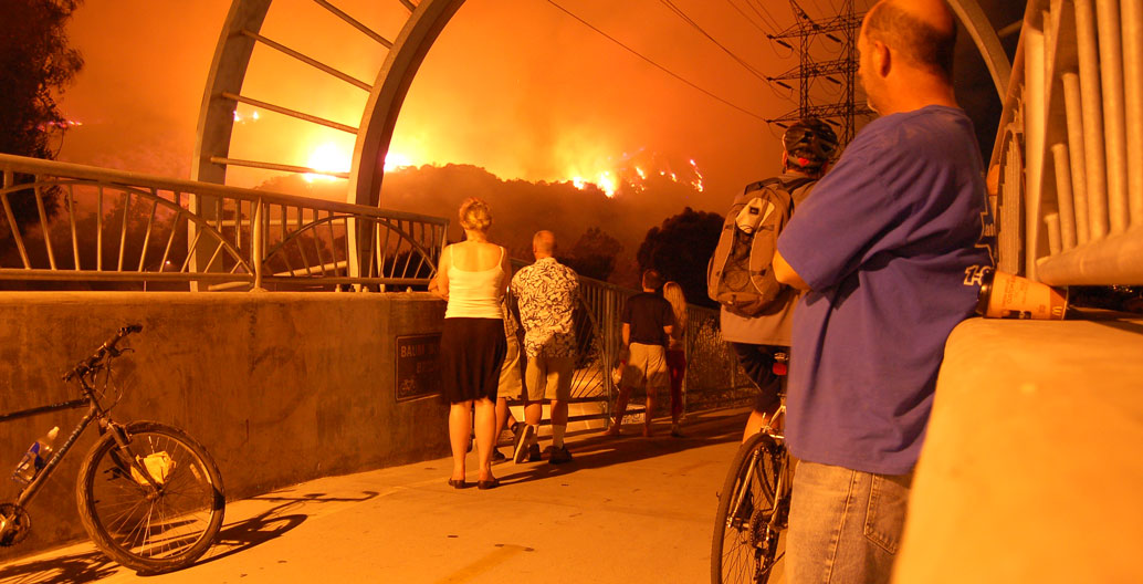 The 2007 Griffith Park fire, Los Angeles.