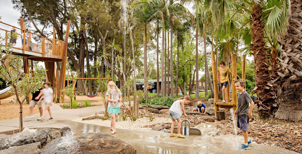 The playground features both wet and dry elements. Image: Dan Schultz.