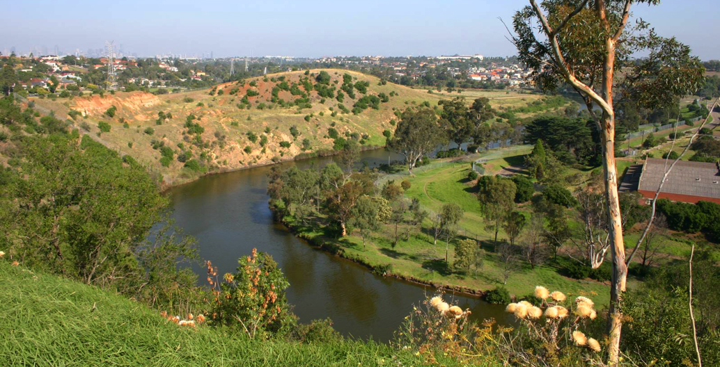 The Maribyrnong River in West Essendon.