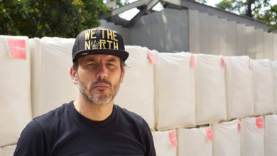 Pierre Bélanger in front of the closed Canada pavilion at the 2016 Venice Architecture Biennale. Image: Nils Koenning