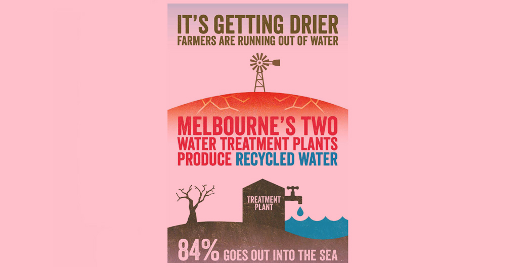Melbourne's treatment plants pump out 84 percent of water to sea.