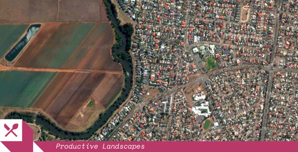 The urban-agricultural divide in Wyndham Vale, an outer-western suburb of Melbourne. Image: Google Maps.