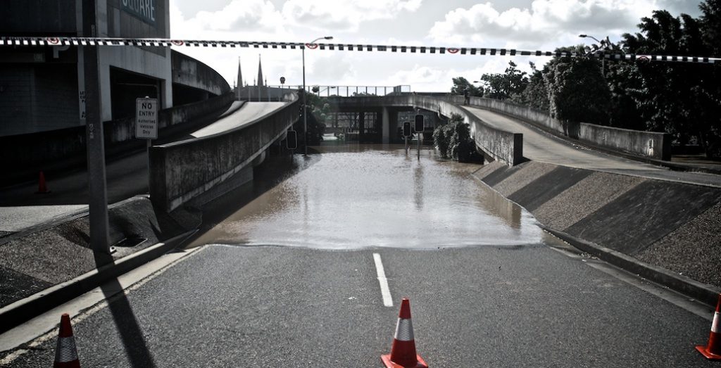 Going nowhere: 2011 floods in Ipswich brought the city to a standstill.