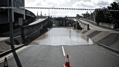 Going nowhere: 2011 floods in Ipswich brought the city to a standstill.