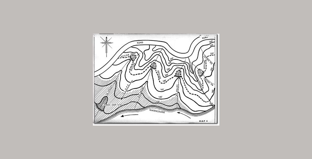 An illustration of Yeomans' Keyline Plan.