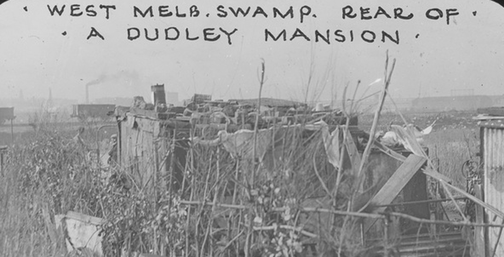 The swamp was home to makeshift properties made from found materials found in the tip.