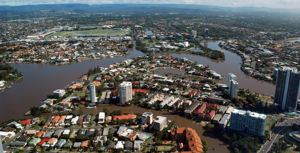 Low-lying areas within the Gold Coast will be hit severely if adequate adaptation isn't achieved.