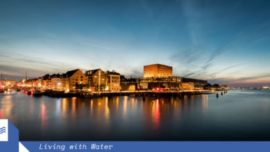 Copenhagen is a city that thrives from its coexistence with water. By 2100, this relationship will need to be re-negotiated. Image: Freder Fredersen.