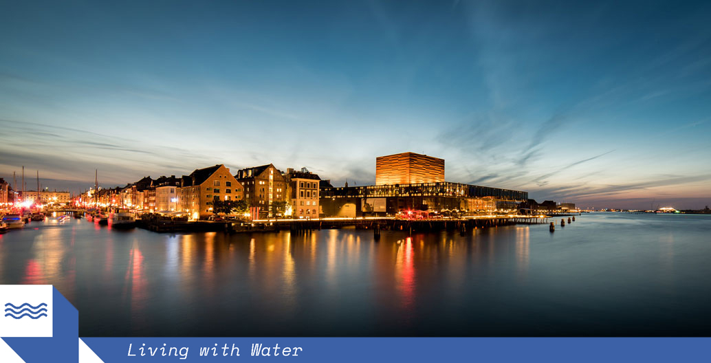 Copenhagen is a city that thrives from its coexistence with water. By 2100, this relationship will need to be re-negotiated. Image: Freder Fredersen.