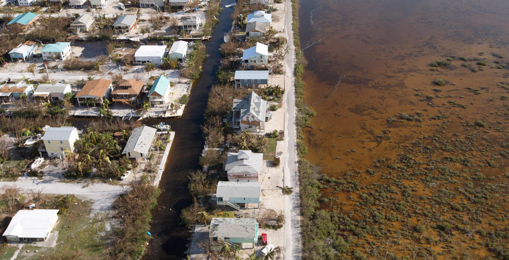 Coastal communities now sit at the precipice of intensive storm surges, as seen here in Florida Keys.