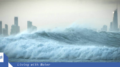 Even a few centimetres of sea-level rise will see intensified storm surges on a more frequent basis. Image: Petra Bensted.