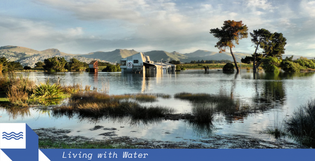 Christchurch's 2011 earthquake shifted the city's water table, leading to structures sinking into the Avon estuary. Image: Martin Luff.