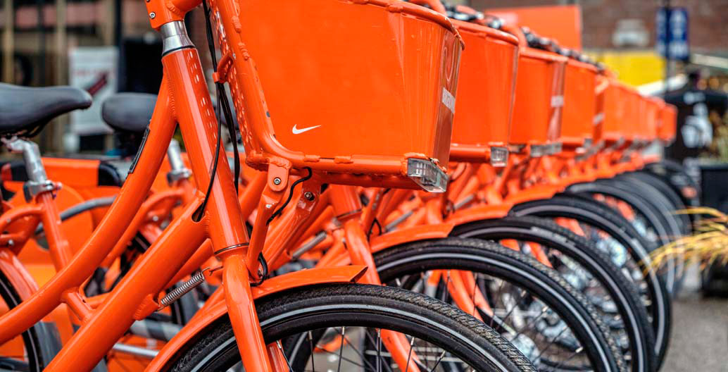 Nike branded bikes, BIKETOWN Image: Ian Sane