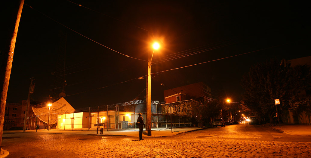 The City Dark filmmaker Ian Cheney under a typical high pressure sodium streetlight in New York City. Credit: Wicked Delicate Films LLC
