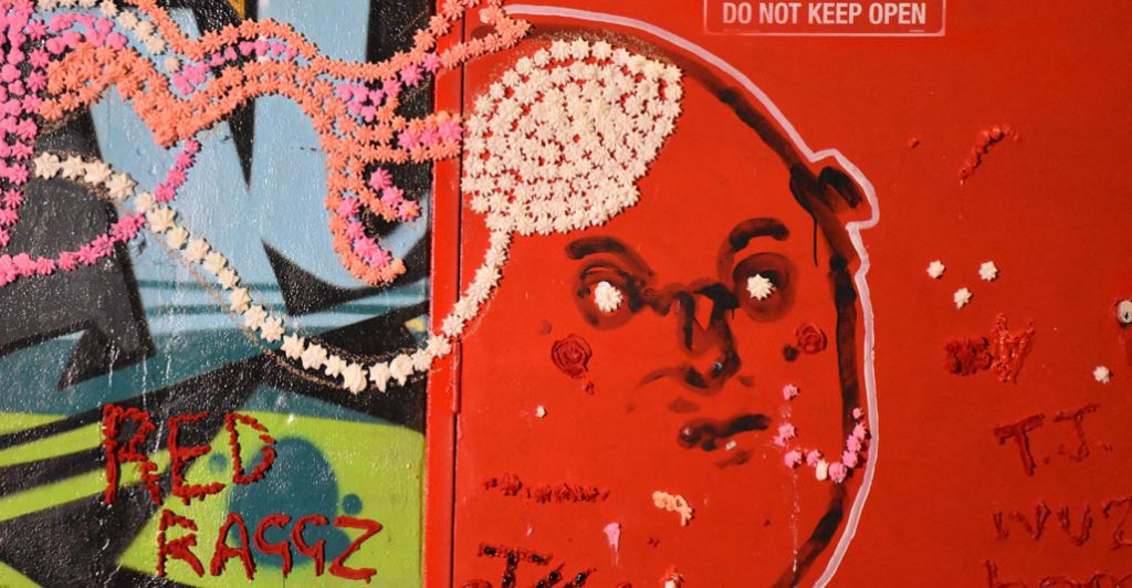 Blood names and fondant ovaries adorn Melbourne's Duckboard Place.