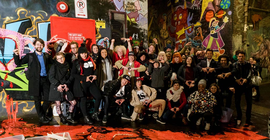 Nearly 100 people joined HSL's art event, 'There will be blood' as part of Melbourne Science Galleries 'Blood' exhibition in 2017.