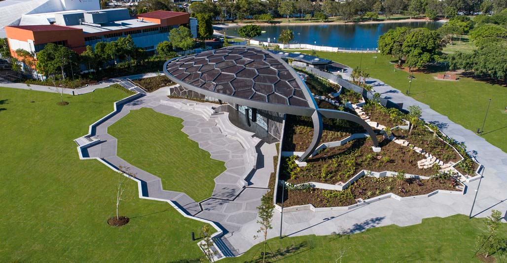 Tourism: HOTA Outdoor Stage by Cusp, Topotek1 & ARM. Image: John Gollings
