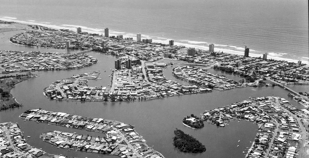 Aerial view of the Isle of Capri Surfers Paradise March 1973 Image: Qld State Archives