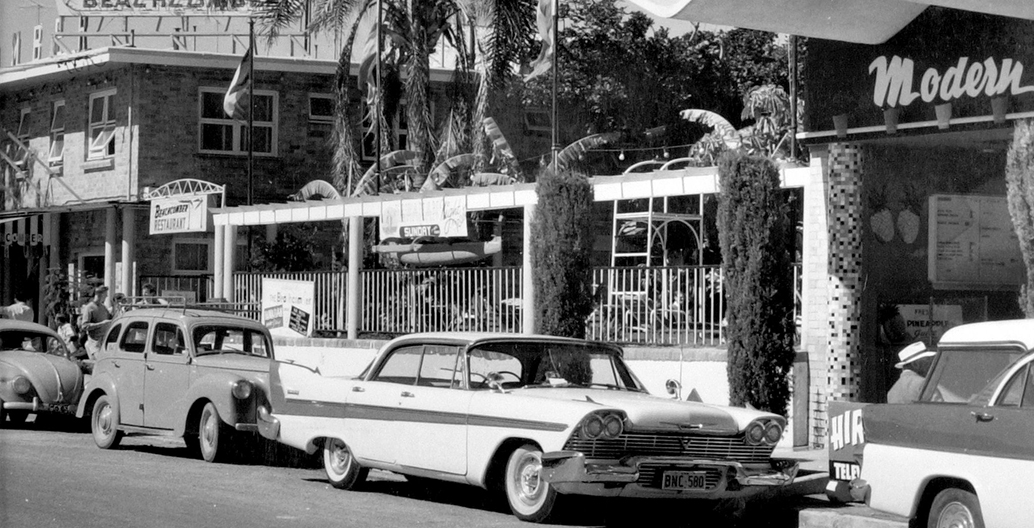 Cavill Avenue 1960. Low rise Surfers Paradise Image: Qld State Archives