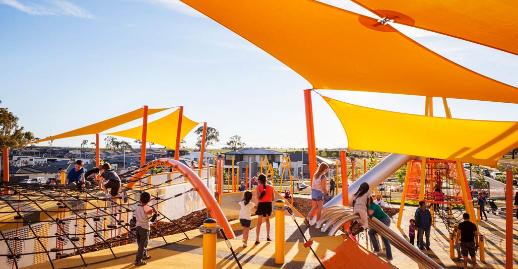 Moncrieff Community Recreation Park by Redbox Design Group, 2018 AILA ACT Play Spaces Award. Image: Max Yarra