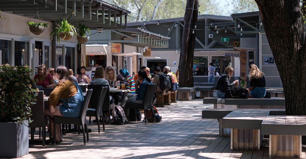 ANU Reunion Pop-up Village by Oculus. 2018 AILA ACT award for Urban Design.