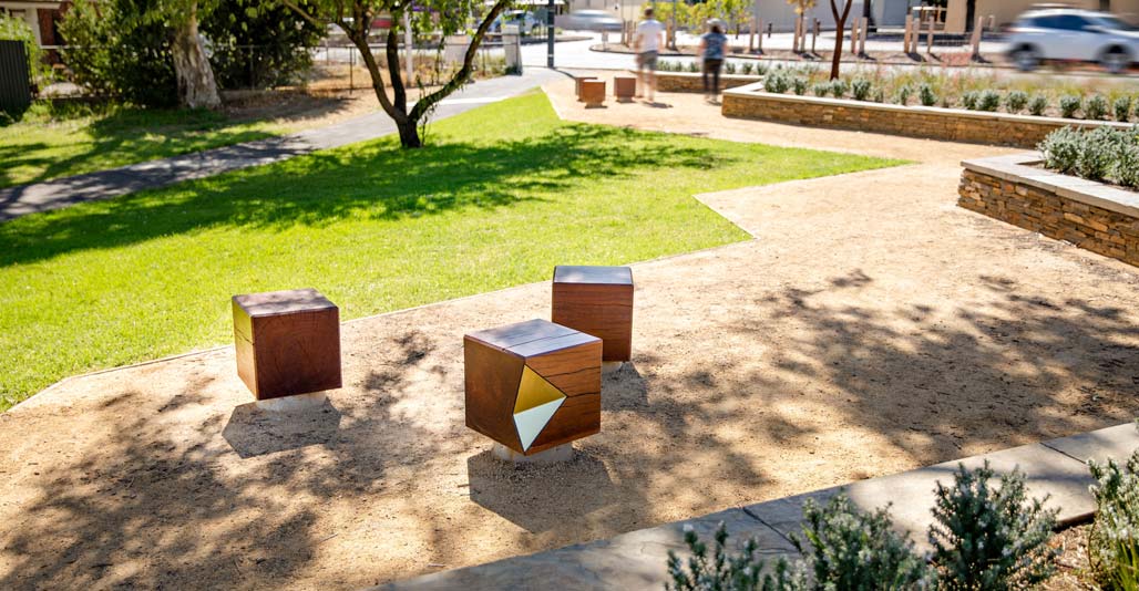 New spaces to linger at Willunga Main Street. Image: Dan Schultz
