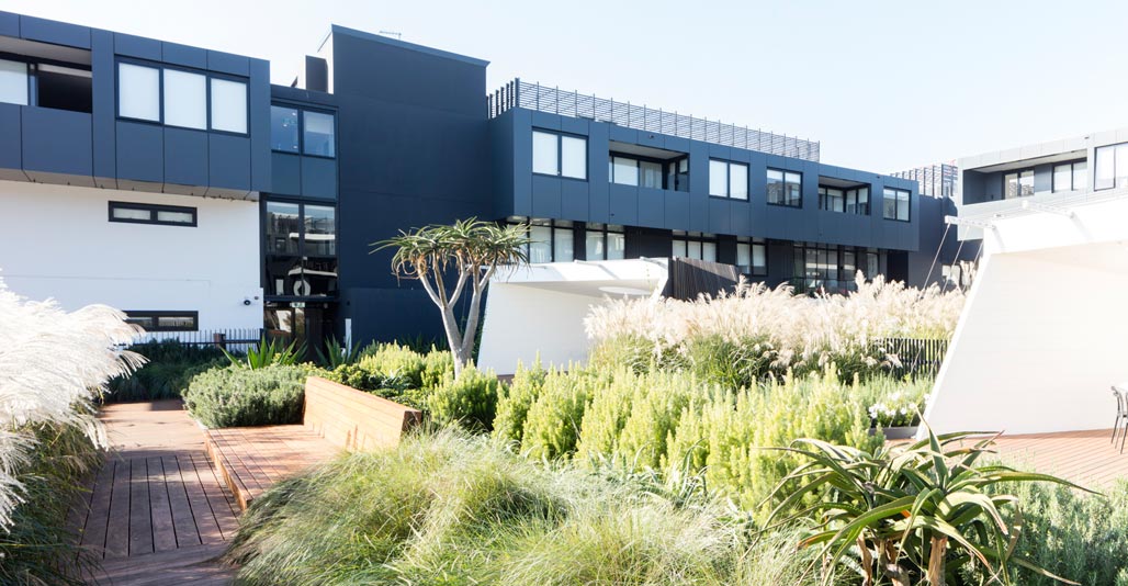 Eve's roof gardens provide space to gather and retreat. Image: Brett Boardman