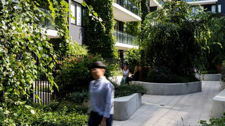 Apartments by 360 Degree Landscape Architects. Image: Brett Boardman