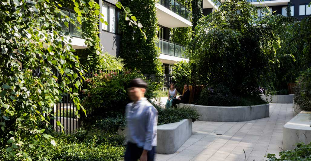 Apartments by 360 Degree Landscape Architects. Image: Brett Boardman